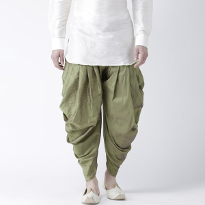 Men Green Solid Patiala Pyjamas